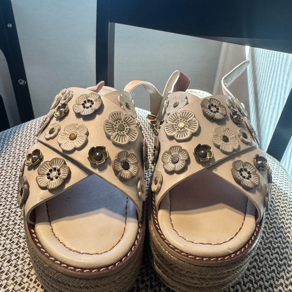 Coach Espadrille Sandals with Tea Rose - Picture 10 of 12